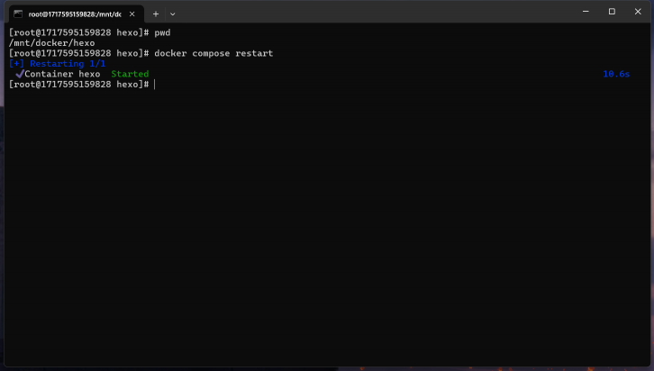 docker compose restart