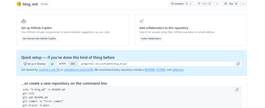 查看 github 仓库
