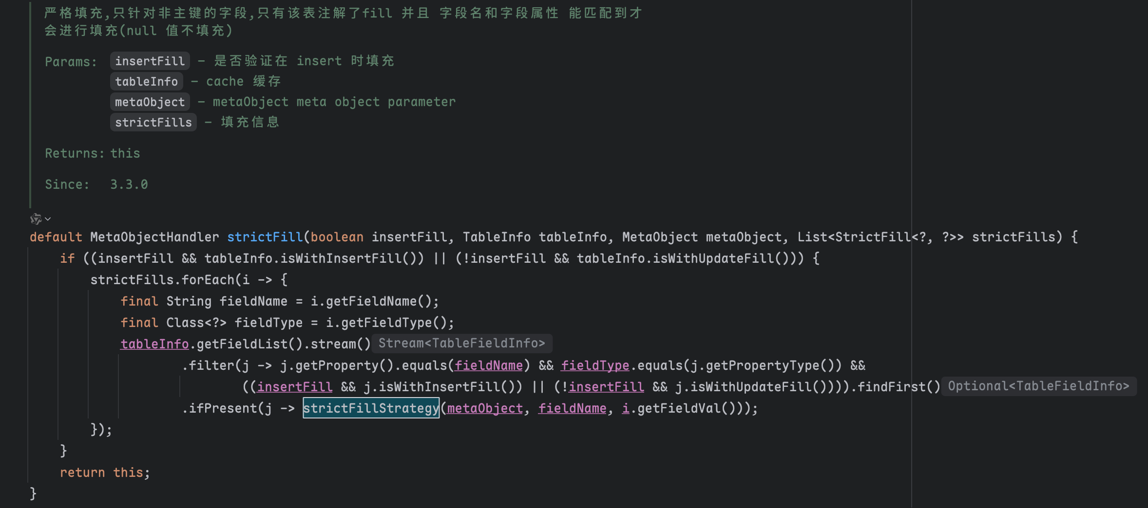 Mybatis-Plus-strictFill