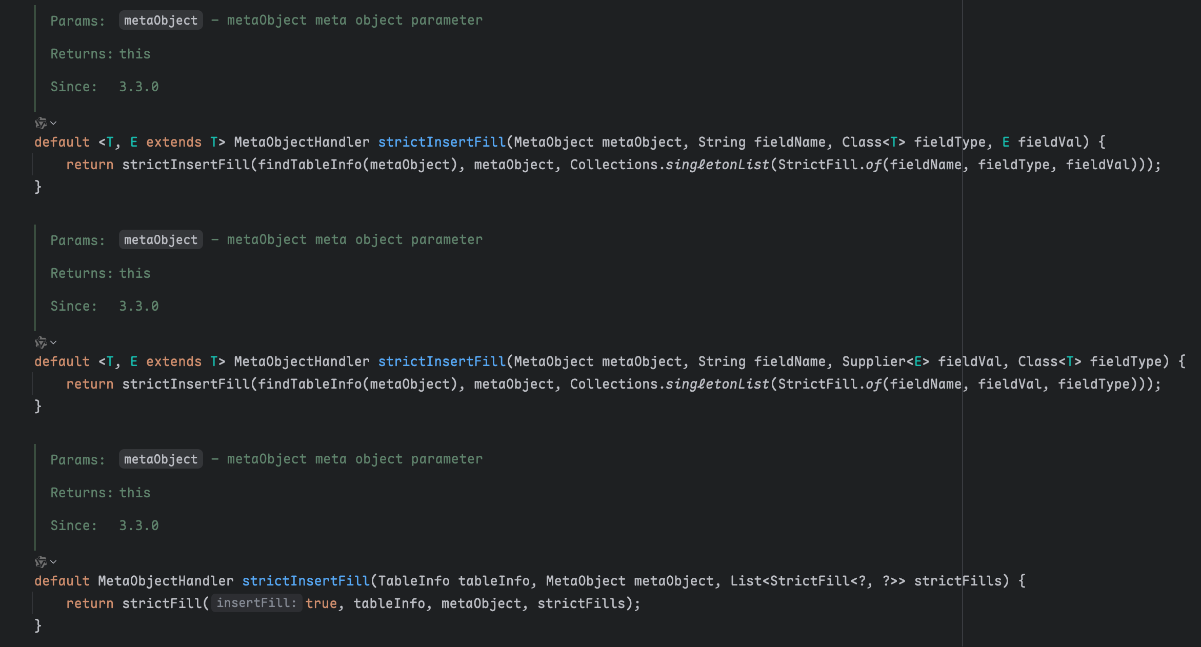 Mybatis-Plus-strictInsertFill